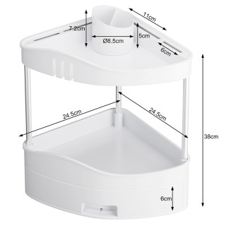 BAKAJI Γωνιακή Ραφιέρα 2 Ράφια 1 Συρτάρι Πολυχρηστική Μονάδα Ραφιώ... BAKAJI Γωνιακή Ραφιέρα 2 Ράφια 1 Συρτάρι Πολυχρηστική Μονάδα Ραφιώ...