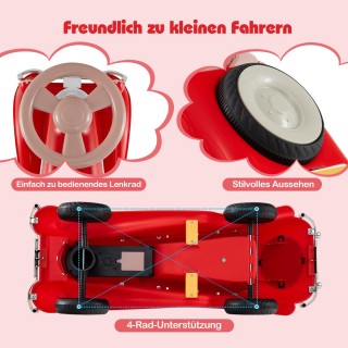 Costway Κλασικό Παιδικό Αυτοκίνητο με Τιμόνι, Κόρνα και LED Φανάρια...