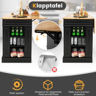 Costway Μαύρο Κουζινόσπιτο με Εκτεινόμενη Επιφάνεια από Καουτσουκό... Costway Μαύρο Κουζινόσπιτο με Εκτεινόμενη Επιφάνεια από Καουτσουκό...