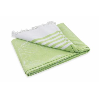 Galileo Telo mare Pareo με κρόσσια και διακόσμηση κοχυλιών 100% βαμ...