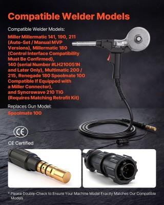 VEVOR Πιστόλι Συρματοτροφοδότησης 135A με Καλώδιο 3 m, συμβατό με M... VEVOR Πιστόλι Συρματοτροφοδότησης 135A με Καλώδιο 3 m, συμβατό με M...