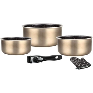 Herzberg Σετ Μαγειρικών Σκευών 5 τεμαχίων με επικάλυψη πέτρας και... Herzberg Σετ Μαγειρικών Σκευών 5 τεμαχίων με επικάλυψη πέτρας και...