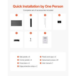 VEVOR Μεταλλικό Υπερυψωμένο Κήπο 6x3x2 πόδια Εξωτερική Γαλβανισμένη...