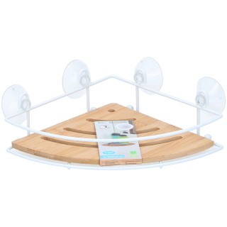 BAKAJI Γωνιακό Ράφι Μπάνιου Τοίχου με Βεντούζες Χωρίς Τρύπες για Ντ... BAKAJI Γωνιακό Ράφι Μπάνιου Τοίχου με Βεντούζες Χωρίς Τρύπες για Ντ...