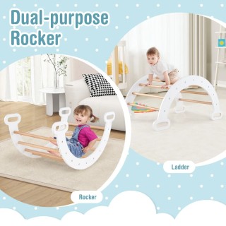 Σετ 3 Παιχνίδια Αναρρίχησης 98 x 40 cm- Λευκό TS10167HS Costway