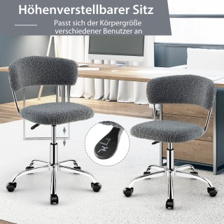 Costway Καρέκλα γραφείου από τεχνητή γούνα με ρυθμιζόμενο σε ύψος ε... Costway Καρέκλα γραφείου από τεχνητή γούνα με ρυθμιζόμενο σε ύψος ε...