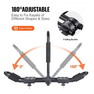 VEVOR  Σχάρα Οροφής Καγιάκ J-Bar, Μαλακή Σχάρα, Δέσιμο, Μεταφορά γι...