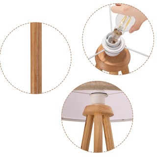 BAKAJI Λάμπα Δαπέδου Μοντέρνου Σχεδιασμού από Ξύλο με Υφασμάτινο Κ... BAKAJI Λάμπα Δαπέδου Μοντέρνου Σχεδιασμού από Ξύλο με Υφασμάτινο Κ...