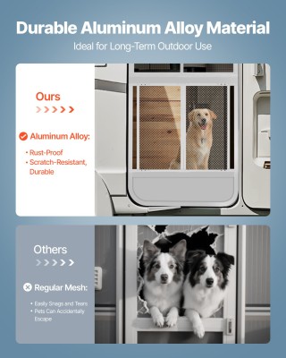 VEVOR Προστατευτικό Πόρτας Οθόνης για RV, Αλουμινένιο Πλέγμα, Διαστ...