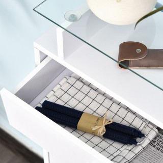 HOMCOM Κινητή Ντουλάπα από Ξύλο με 2 Πόρτες σε 2 Επίπεδα, Συρτάρι ... HOMCOM Κινητή Ντουλάπα από Ξύλο με 2 Πόρτες σε 2 Επίπεδα, Συρτάρι ...