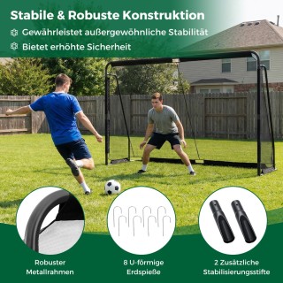 Costway Ποδοσφαιρικό Τέρμα με Ανθεκτικό Μεταλλικό Σκελετό & Δίχτυ P...