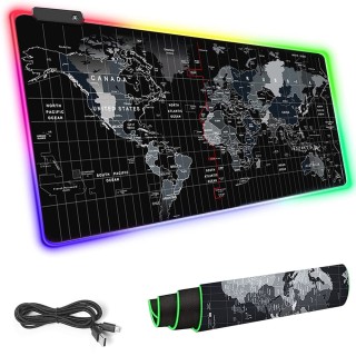 Gaming Mouse Pad XXXL με Φωτισμό LED και Παγκόσμιο Χάρτη 90 x 40 x ...