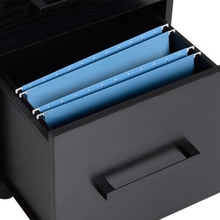 HOMCOM θήκη εγγράφων γραφείου με 3 συρτάρια 5 ρόδες Μαύρο 39,2x40x6... HOMCOM θήκη εγγράφων γραφείου με 3 συρτάρια 5 ρόδες Μαύρο 39,2x40x6...