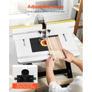 VEVOR Τραπέζι Δρομολογητή με Φράχτη και Θύρα Συλλογής Σκόνης 24 x 1...