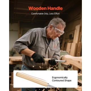 VEVOR Σετ Ξυλογλυπτικών Εργαλείων 8ΤΜΧ με Λεπίδες Ατσαλιού για Τόρν...