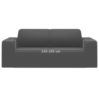 vidaXL Κάλυμμα Διθέσιου Καναπέ Ανθρακί από Πολυεστερικό Jersey 332937