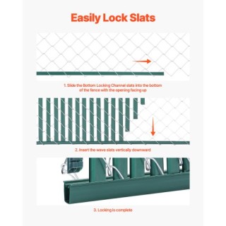 VEVOR Πλαστικές Λωρίδες Απορρήτου για Φράχτη 4 με Κλείδωμα Κάτω SBY...