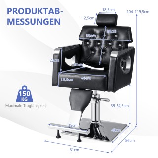 Costway Ρυθμιζόμενη Καρέκλα Κομμωτηρίου με Υποστηριζόμενη Πλάτη και... Costway Ρυθμιζόμενη Καρέκλα Κομμωτηρίου με Υποστηριζόμενη Πλάτη και...