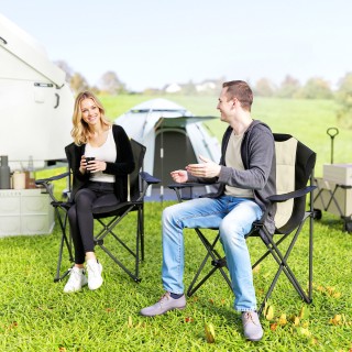 Outsunny Σετ 2 Πτυσσόμενες Καρέκλες Κατασκήνωσης με Ψηλή Πλάτη, Θήκ... Outsunny Σετ 2 Πτυσσόμενες Καρέκλες Κατασκήνωσης με Ψηλή Πλάτη, Θήκ...