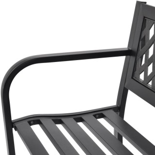 BAKAJI  Εξωτερικός Πάγκος Κήπου από PVC και Μεταλλική Δομή σε Μαύρο...