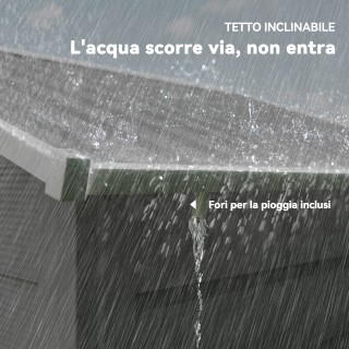 Outsunny Κουτί αποθήκευσης εργαλείων με συρόμενες πόρτες και 4 αερα...