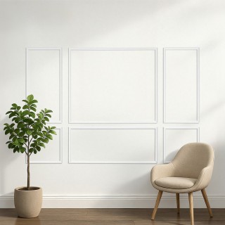 VEVOR Κιτ Τριών Διακοσμητικών Πλαισίων Τοίχου, Λευκό Εύκολο στην Το...