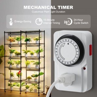 VEVOR  Ράφι Φυτών με Φωτισμό Ανάπτυξης 6 Επιπέδων 200W 59.1 Εσωτερι...