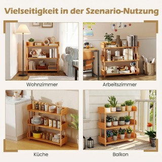 Costway Βιβλιοθήκη Δαπέδου με 3 Ανοιχτά Ράφια και Ξύλινο Σκελετό, 7... Costway Βιβλιοθήκη Δαπέδου με 3 Ανοιχτά Ράφια και Ξύλινο Σκελετό, 7...