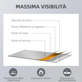 Καθρέφτης τοίχου και πάγκου HOMCOM από ξύλο πεύκου με γάντζους, 45x...