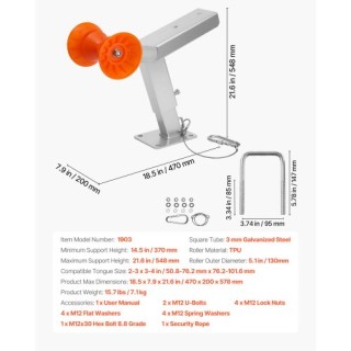 VEVOR Ρυμουλκούμενο Θαλάσσιο Βαρούλκο με Ρυθμιζόμενο Ύψος και Κύλιν... VEVOR Ρυμουλκούμενο Θαλάσσιο Βαρούλκο με Ρυθμιζόμενο Ύψος και Κύλιν...