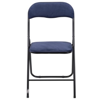 Galileo Πτυσσόμενη καρέκλα εξοικονόμησης χώρου σε μπλε χρώμα βελούδ...