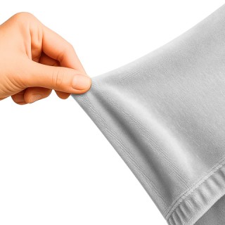 Κάλυμμα Τριθέσιου Καναπέ – Ελαστικό Βελούδο Ανοιχτό Γκρι 145 - 185c...