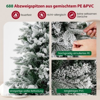 Costway  Εντυπωσιακό Χριστουγεννιάτικο Δέντρο 135 εκ. με 688 Κλαδιά...