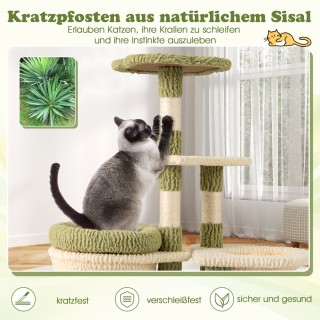 Costway  Δέντρο γάτας με πλατφόρμες, σπηλιά, αιώρα και περιποίηση γ...