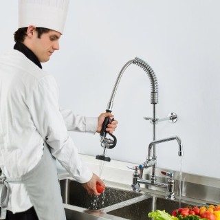 Επαγγελματική Βρύση VEVOR με Προ-Ξέβγαλμα, 66cm, 8 Κέντρο, 30cm Στό... Επαγγελματική Βρύση VEVOR με Προ-Ξέβγαλμα, 66cm, 8 Κέντρο, 30cm Στό...