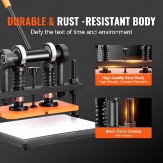 Μηχανή Κοπής Δέρματος VEVOR, Χειροκίνητη Πρέσα για Διάφορα Υλικά  S...