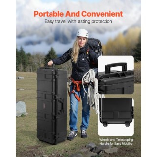 VEVOR 5.5 Κυβικά Πόδια Αδιάβροχη Σκληρή Θήκη με 3 Λαβές Μεγάλης Χωρ...