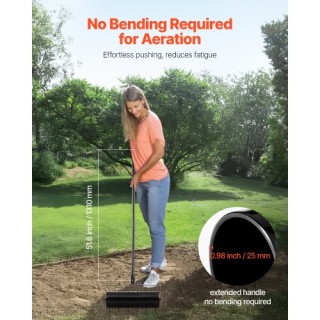 VEVOR Χειροκίνητος Κυλινδρικός Αεριστήρας Γκαζόν 21 Βαρέως Τύπου Μα...