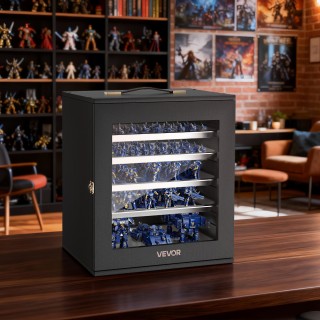 VEVOR Ξύλινη Θήκη Αποθήκευσης Μινιατούρων με 5 Δίσκους και 13 Θέσει...