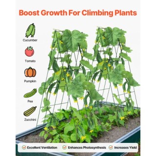 VEVOR Πτυσσόμενη Μεταλλική Κατασκευή Κήπου για Αγγούρια σε Σχήμα Α-... VEVOR Πτυσσόμενη Μεταλλική Κατασκευή Κήπου για Αγγούρια σε Σχήμα Α-...