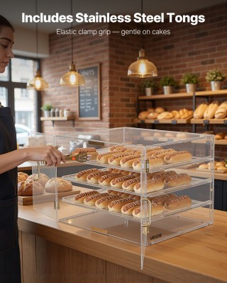 VEVOR Επαγγελματική Βιτρίνα Ζαχαροπλαστικής, 4 Επίπεδων: Ακρυλικός ... VEVOR Επαγγελματική Βιτρίνα Ζαχαροπλαστικής, 4 Επίπεδων: Ακρυλικός ...