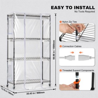 VEVOR Εσωτερικό Θερμοκήπιο με Φωτισμό Καλλιέργειας 4 Επιπέδων 180W... VEVOR Εσωτερικό Θερμοκήπιο με Φωτισμό Καλλιέργειας 4 Επιπέδων 180W...