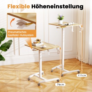 Costway  Πολυμορφικό Τροχήλατο Βοηθητικό Τραπεζάκι με Ρυθμιζόμενο Ύ...