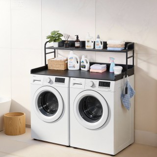 VEVOR Ξύλινος πάγκος πλυντηρίου-στεγνωτηρίου με ράφι και άγκιστρα, ...