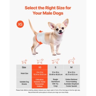 VEVOR Υπεραπορροφητικές Πάνες Αρσενικών Σκύλων XS 96 τεμάχια CWNBFD...