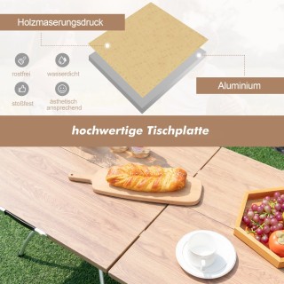 Costway Σετ 2 πτυσσόμενων τραπεζιών κάμπινγκ με επιφάνεια τραπεζιού... Costway Σετ 2 πτυσσόμενων τραπεζιών κάμπινγκ με επιφάνεια τραπεζιού...