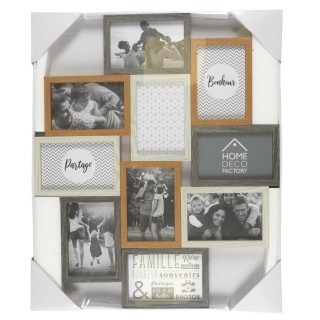 Κορνίζα Κολάζ για 10 Φωτογραφίες 47 x 56 x 2,8 cm Καφέ/ Λευκό HD421... Κορνίζα Κολάζ για 10 Φωτογραφίες 47 x 56 x 2,8 cm Καφέ/ Λευκό HD421...