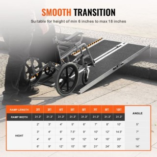 VEVOR Φορητή Ράμπα Αμαξιδίου, 6 ft, 800 lbs, Αντιολισθητική Αλουμιν... VEVOR Φορητή Ράμπα Αμαξιδίου, 6 ft, 800 lbs, Αντιολισθητική Αλουμιν...