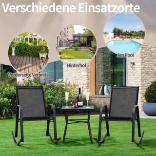 Άνετες Κουνιστές Καρέκλες Εξωτερικού Χώρου με Ανθεκτικό Μεταλλικό Σ... Άνετες Κουνιστές Καρέκλες Εξωτερικού Χώρου με Ανθεκτικό Μεταλλικό Σ...