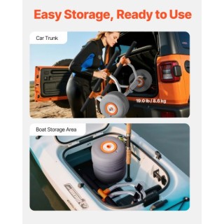 VEVOR Αποσπώμενο Καροτσάκι Καγιάκ 158.8 kg με Φουσκωτούς Τροχούς 30...